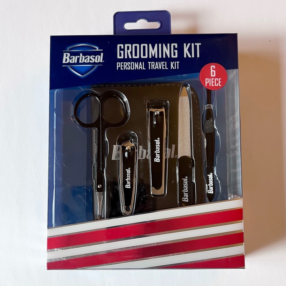 NEW Barbasol Grooming Kit - 6-PC Travel Case